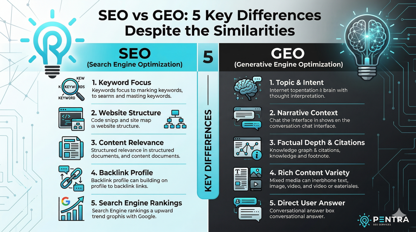 SEO vs GEO: 5 Key Differences Despite the Similarities